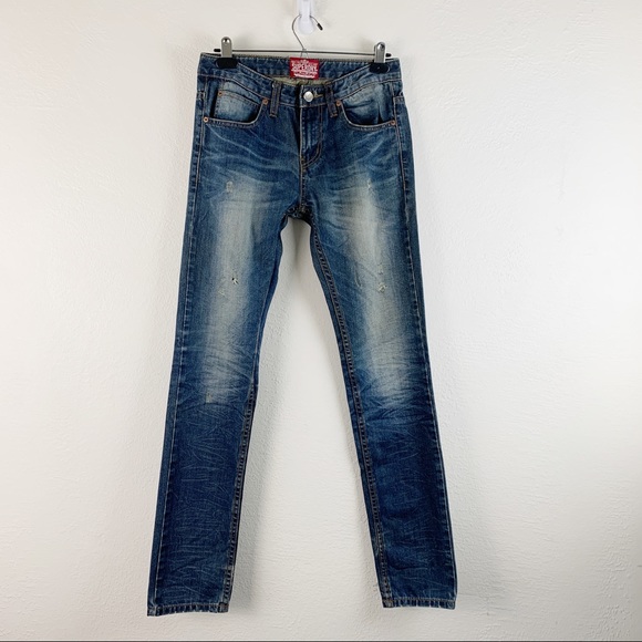 Superdry Other - Superdry Jpn Distressed Dark Wash Denim Jeans